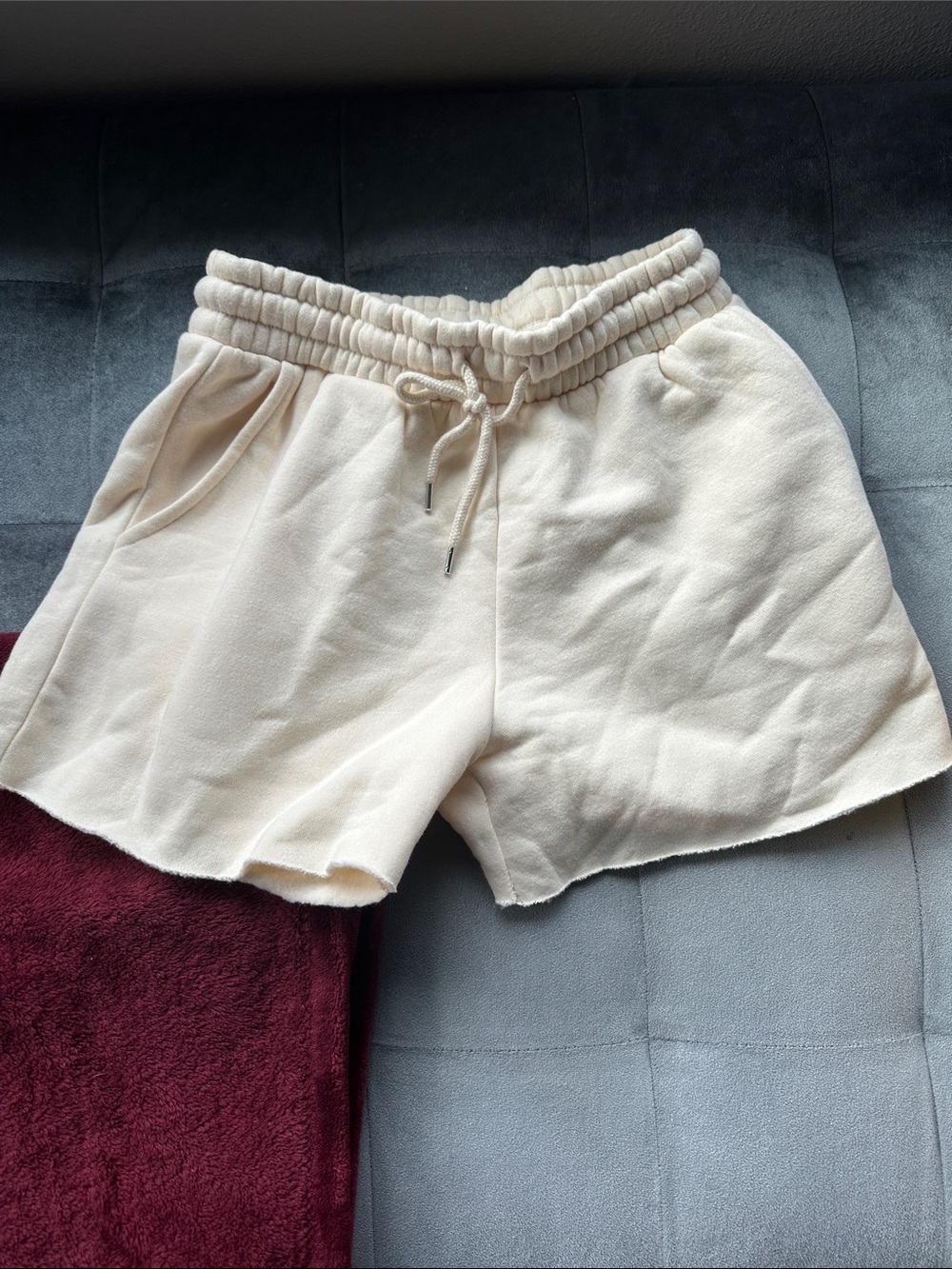 Forever 21 butter yellow Drawstring Elastic Waist Casual Shorts